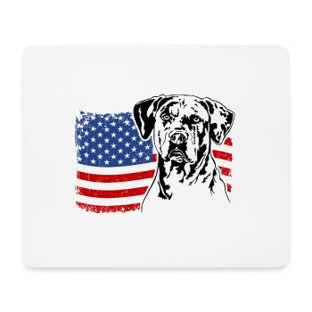 Catahoula Chien Léopard Amérique Drapeau Chiens Wilsigns - Tapis de souris (format paysage) - blanc - Devant