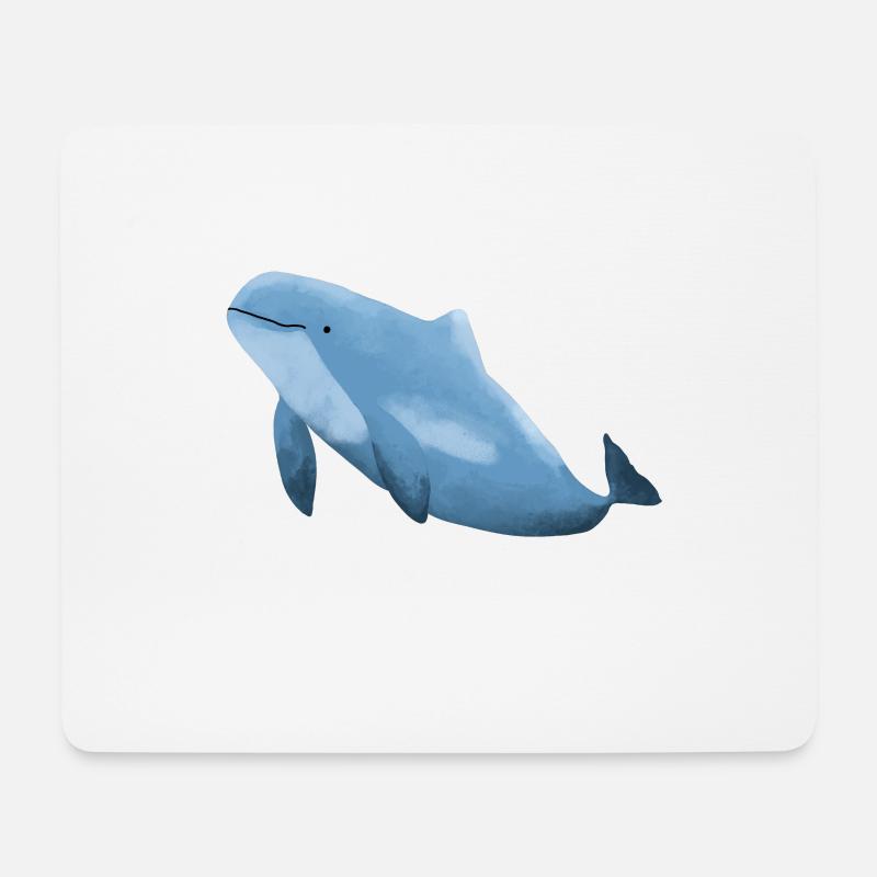 Schweinswal - Mousepad (Querformat) - Weiß