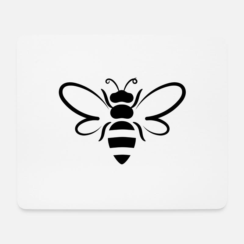 bee || Bee - Mouse Pad (horizontal) - white