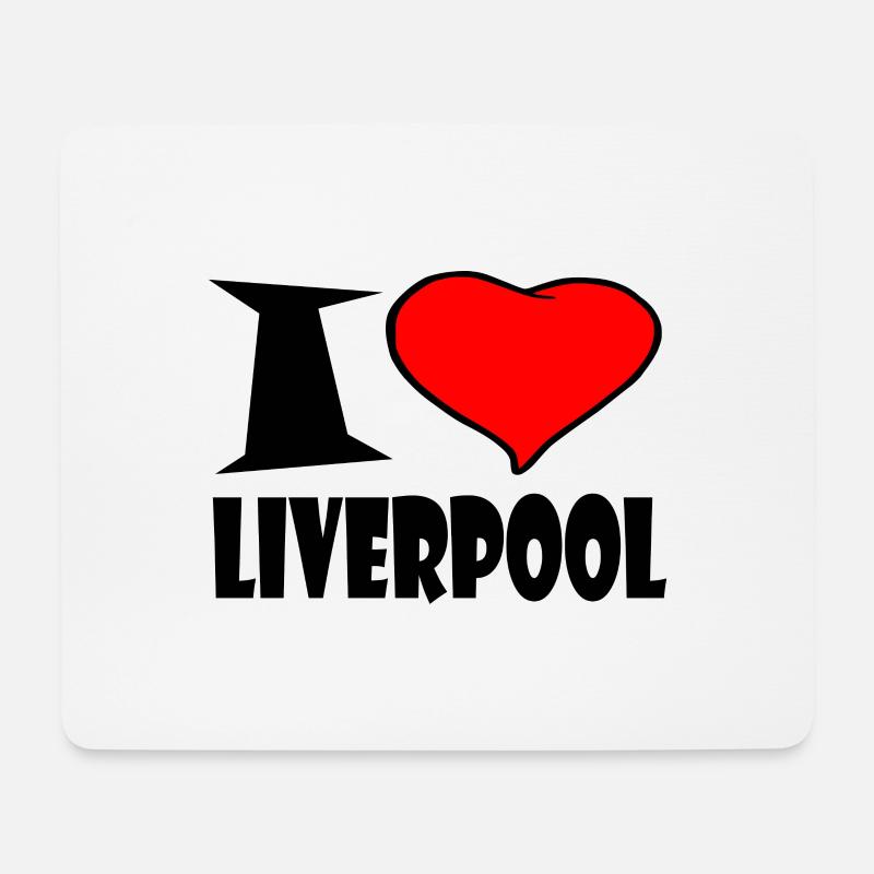 Liverpool - I love Liverpool - Mousepad (Querformat) - Weiß