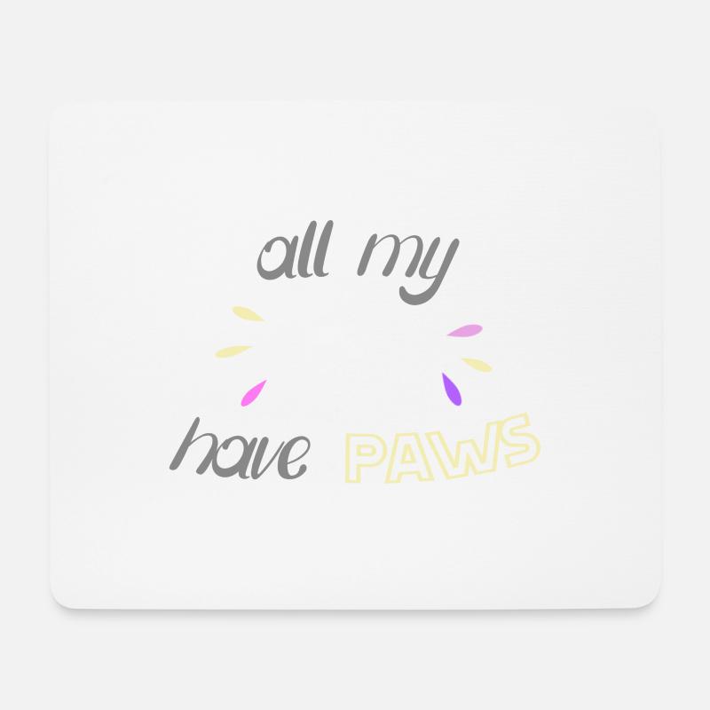 alle meine KINDER haben Pfoten - Mousepad (Querformat) - Weiß