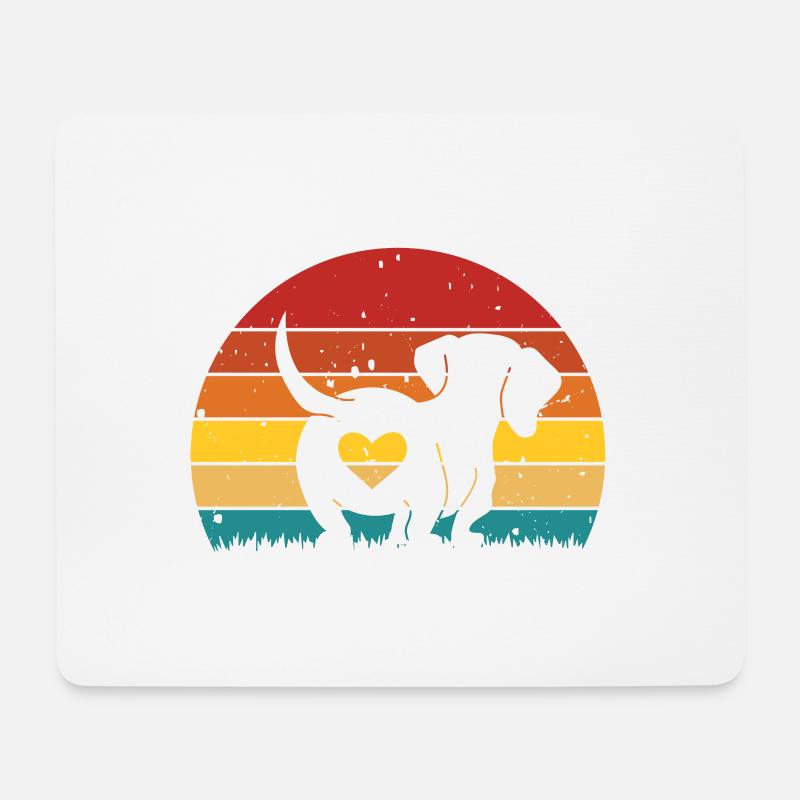 Hundehintern - Mousepad (Querformat) - Weiß