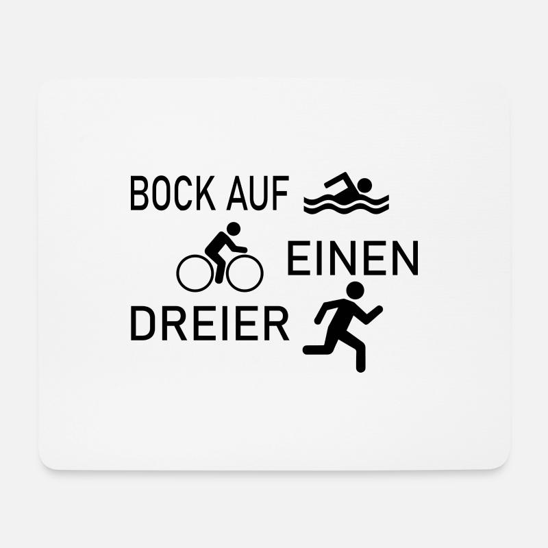 triathlon - Mouse Pad (horizontal) - white