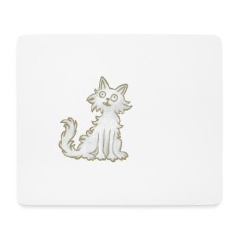 Chat - Tapis de souris (format paysage) - blanc - Devant