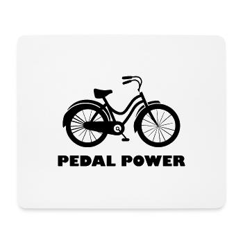 Pedal Power - Mousepad (Querformat) - Weiß - Vorne