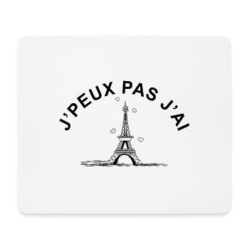 je peux pas j'ai paris - Tapis de souris (format paysage) - blanc - Devant