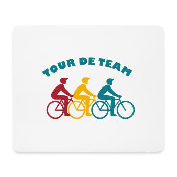 Tour de Team - Fahrraddesign - Mousepad (Querformat) - Weiß - Vorne