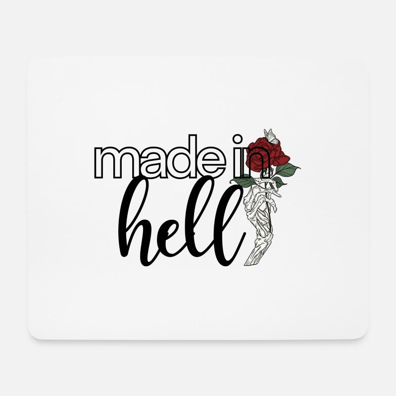 Made in Hell - Mousepad (Querformat) - Weiß