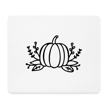 Line Art Kürbis Halloween Herbst - Mousepad (Querformat) - Weiß - Vorne