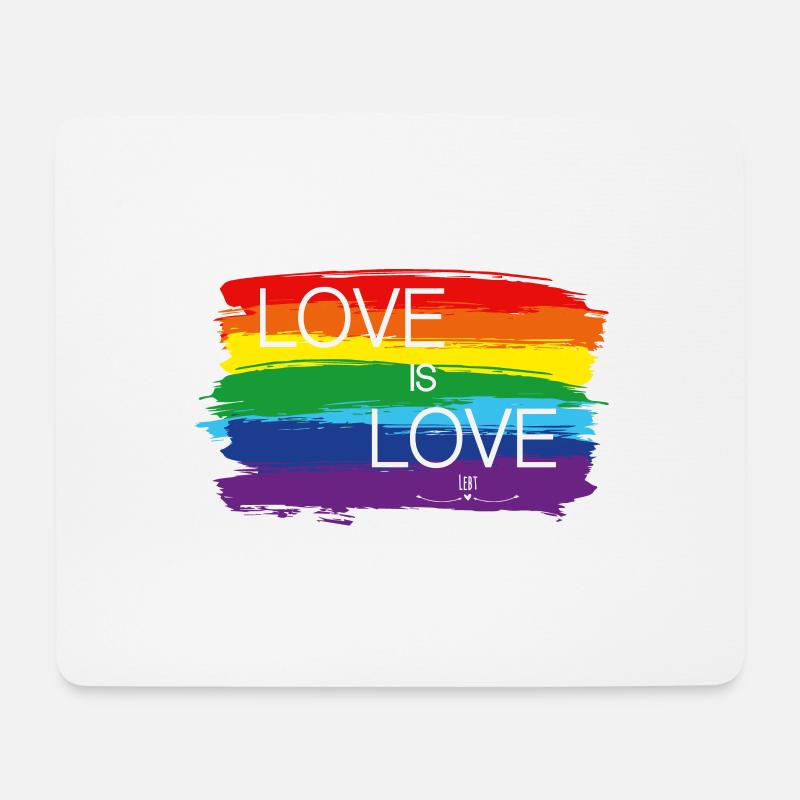Love is Love - Mousepad (Querformat) - Weiß