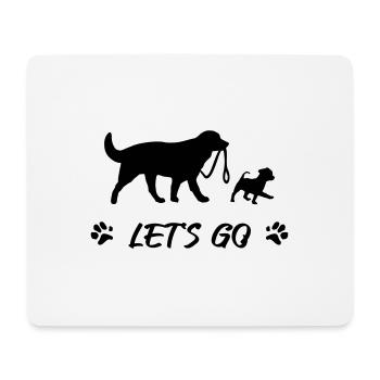 Hunde beim Gassi gehen - Mousepad (Querformat) - Weiß - Vorne