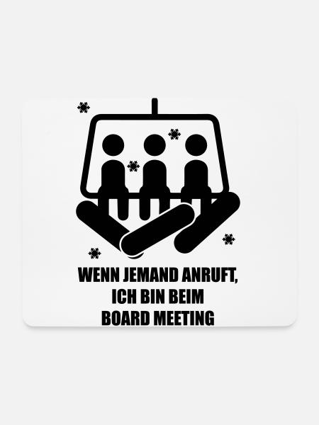 Snowboard - Mousepad (Querformat) - Weiß
