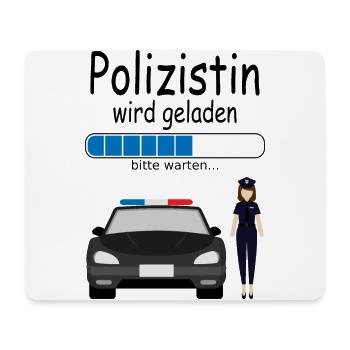 Polizistin Ausbildung Angehende werdene zukünftige - Mousepad (Querformat) - Weiß - Vorne
