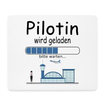 Angehende Pilotin Pilotenausbildung werden Baby - Mousepad (Querformat) - Weiß - Vorne