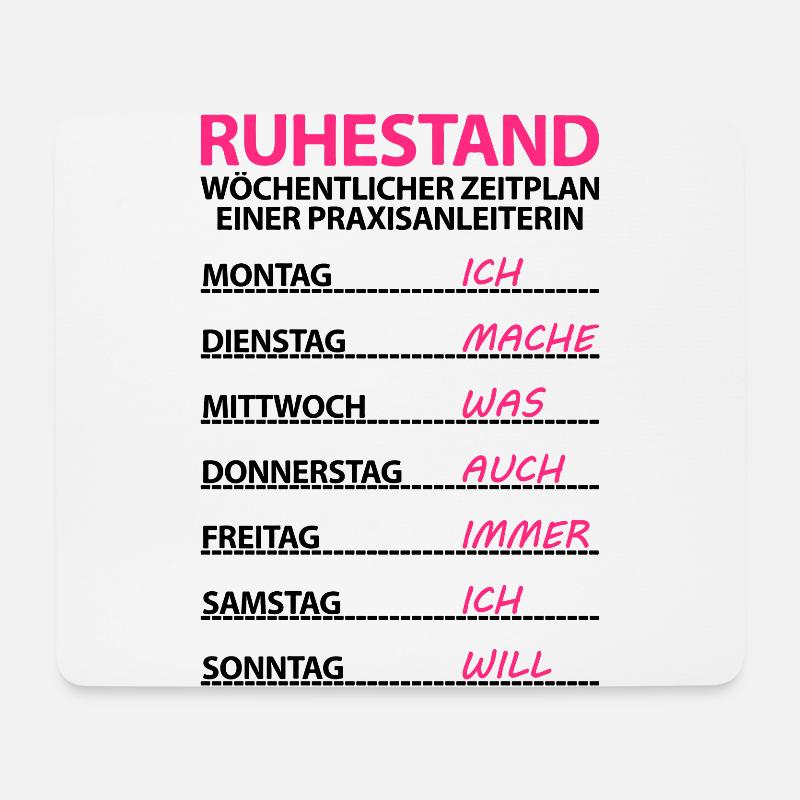 Praxisanleiterin in Rente Ruhestand geht - Mousepad (Querformat) - Weiß
