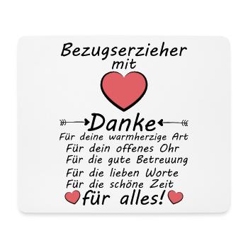 Bezugserzieher Danke Dankeschön für Alles - Mousepad (Querformat) - Weiß - Vorne