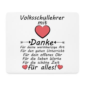 Volksschullehrer Volksschule Lehrer Danke Abschied - Mousepad (Querformat) - Weiß - Vorne