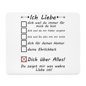 6 Monate fest zusammen Beziehung Monatstag Freund - Mousepad (Querformat) - Weiß - Vorne