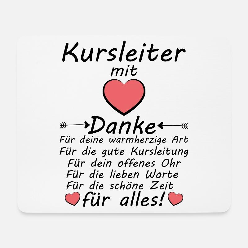 Kursleiter Danke Dankeschön zum Abschied - Mousepad (Querformat) - Weiß