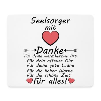 Seelsorger Telefon Seelsorge Danke Dankeschön - Mousepad (Querformat) - Weiß - Vorne