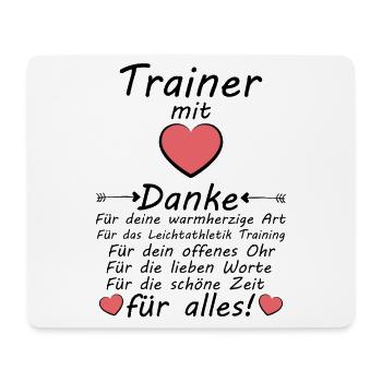 Leichtathletik Trainer Danke sagen zum Abschied - Mousepad (Querformat) - Weiß - Vorne