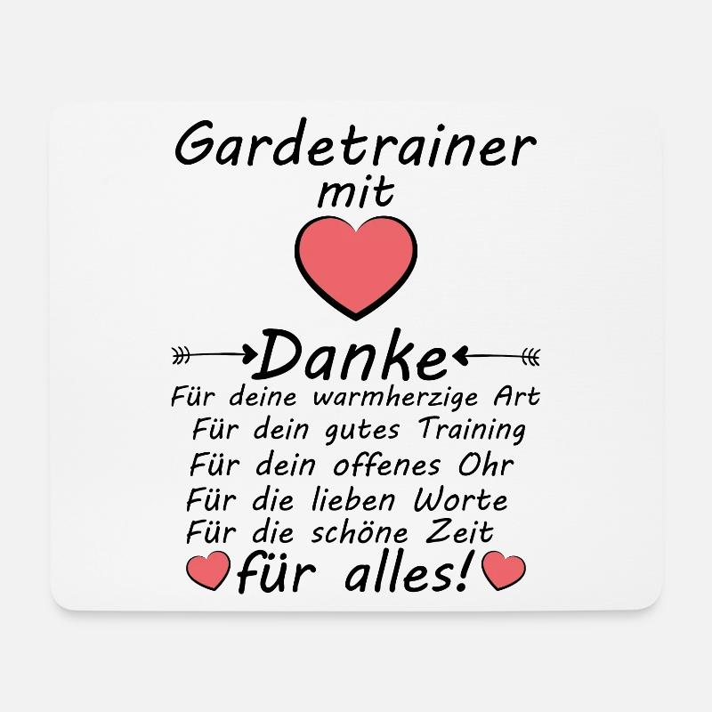 Danke an Gardetrainer Garde Trainer zum Abschied - Mousepad (Querformat) - Weiß