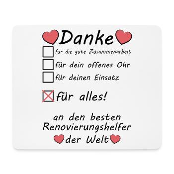 Dankeschön für Renovierungshelfer Renovierung - Mousepad (Querformat) - Weiß - Vorne