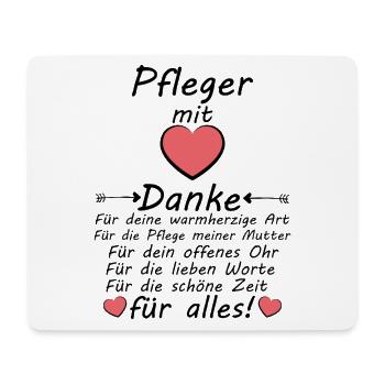 Danke sagen für Pflege der Mutter Pfleger - Mousepad (Querformat) - Weiß - Vorne