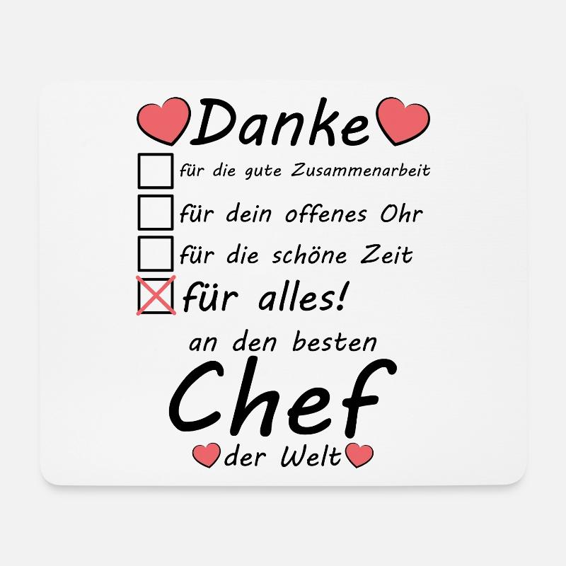 Danke an besten Chef für gute Zusammenarbeit - Mousepad (Querformat) - Weiß