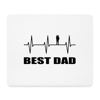 Papa - Mousepad (Querformat) - Weiß - Vorne