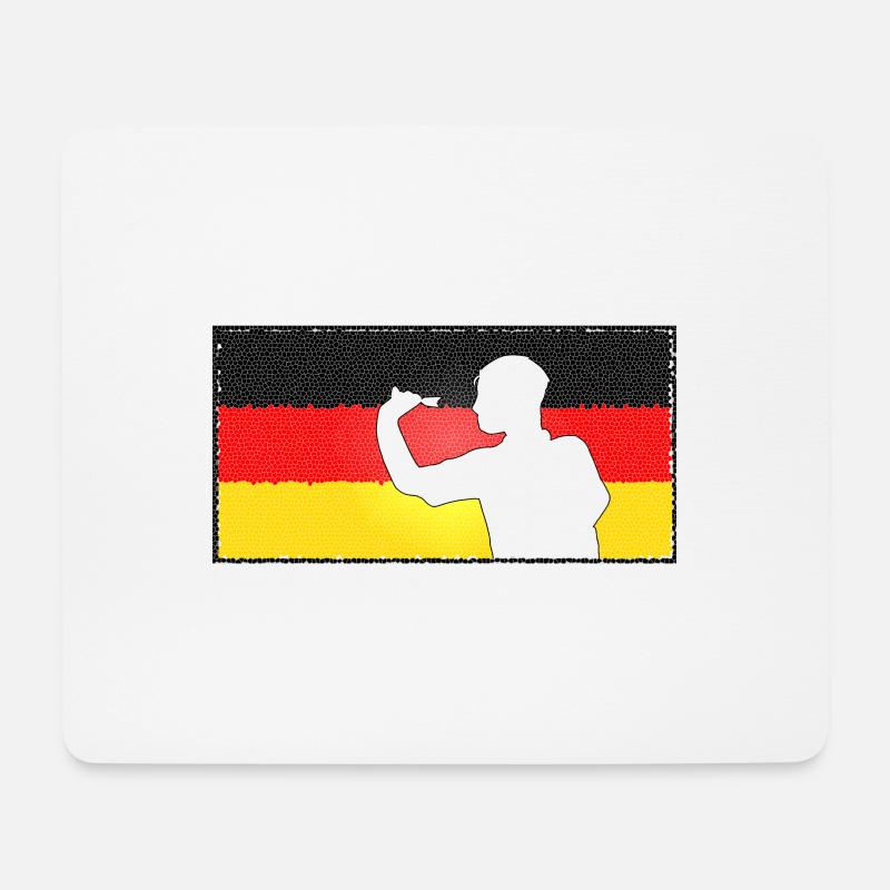 Dartspieler Mann Deutschland - Mousepad (Querformat) - Weiß