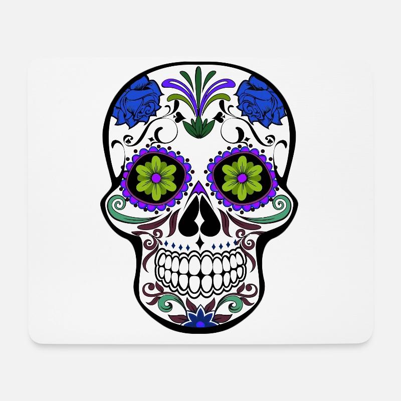 Mexican skull - Mouse Pad (horizontal) - white