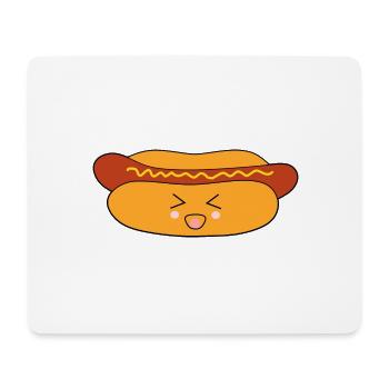 Kawaii Hot dog Wurst Kawaii food Kawaii Sticker - Mousepad (Querformat) - Weiß - Vorne