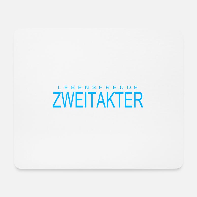Lebensfreude Zweitakter Moped Roller - Mousepad (Querformat) - Weiß