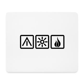 Feu de tente - Tapis de souris (format paysage) - blanc - Devant
