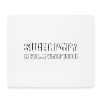Super papy - Tapis de souris (format paysage) - blanc - Devant