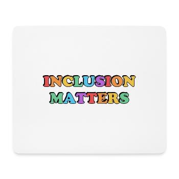 Inklusion ist wichtig Regenbogen - Mousepad (Querformat) - Weiß - Vorne