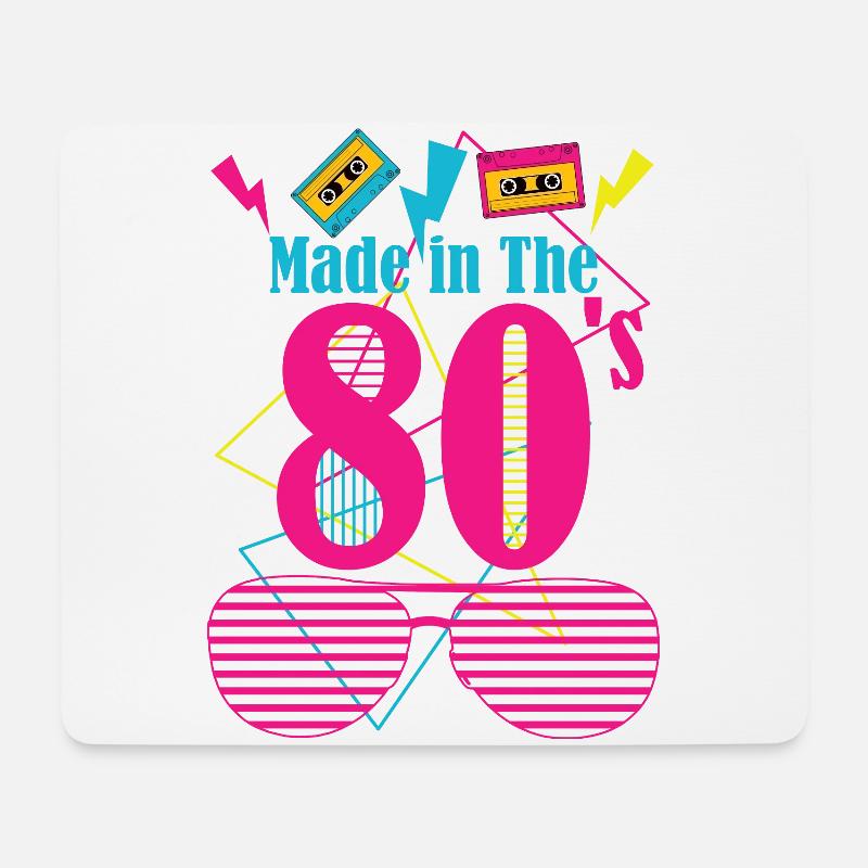 80's Made - Mousepad (Querformat) - Weiß