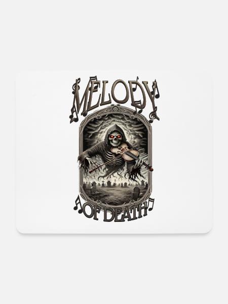 Halloween, Sensenmann, Gevatter Tod - Mousepad (Querformat) - Weiß