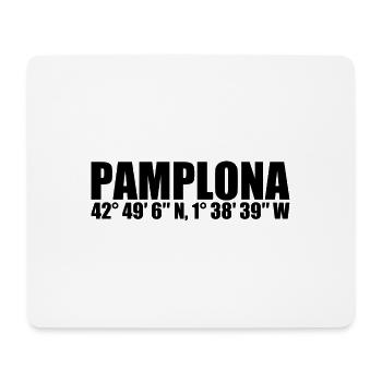 Pamplona Koordinaten - Mousepad (Querformat) - Weiß - Vorne