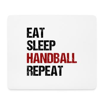 Eat Sleep Handball Repeat Sport Spiel Geschenk - Mousepad (Querformat) - Weiß - Vorne