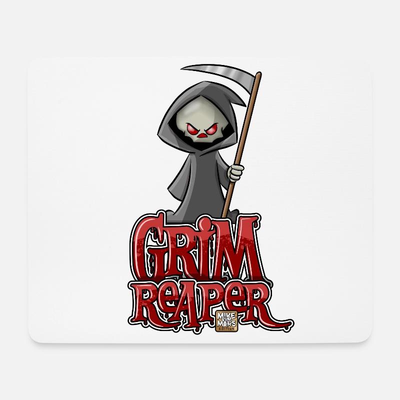 Cartoon Grim Reaper - Mousepad (Querformat) - Weiß
