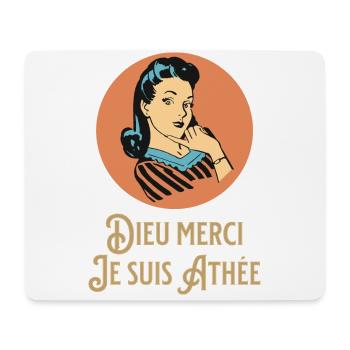 Dieu Merci - Je suis Athée - Tapis de souris (format paysage) - blanc - Devant