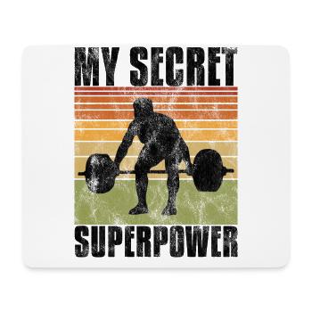 Bodybuilding is my secret superpower Bodybuilder - Mousepad (Querformat) - Weiß - Vorne