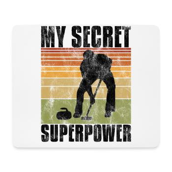 Curling is my Superpower Curler Eisstockschießen - Mousepad (Querformat) - Weiß - Vorne