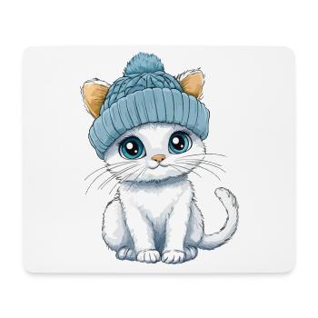 Katze Süß Niedlich Baby Kinder Tier Cartoon - Mousepad (Querformat) - Weiß - Vorne