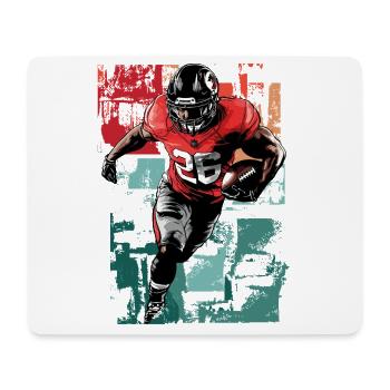 Joueur de football américain USA Amérique Sports Rétro - Tapis de souris (format paysage) - blanc - Devant
