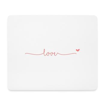 Amour - Tapis de souris (format paysage) - blanc - Devant