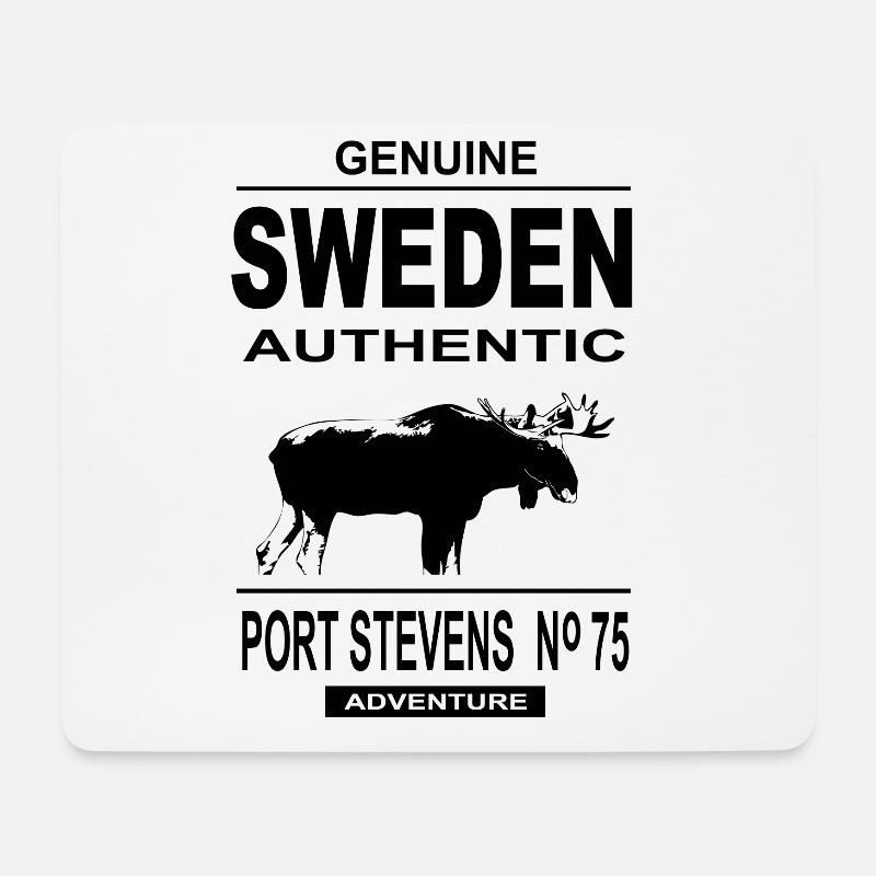 Sweden - Moose - Schweden - Elch - Mousepad (Querformat) - Weiß