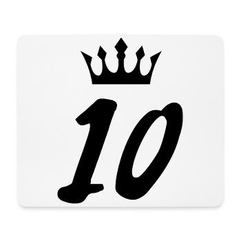 10 Zahl Krone - Mousepad (Querformat) - Weiß - Vorne